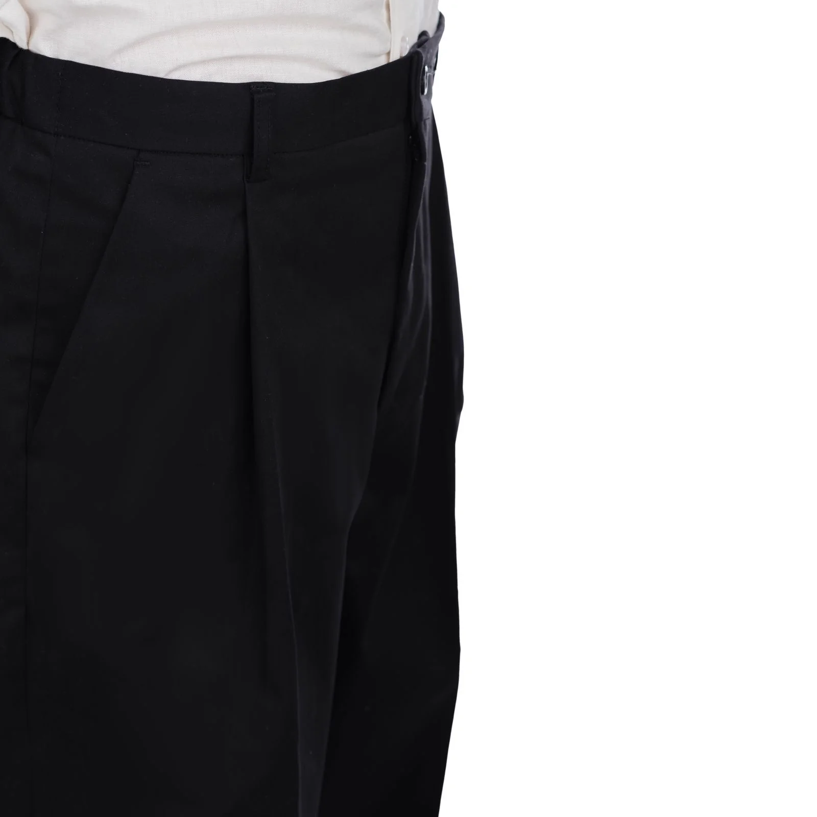 Baggy Cotton Pants - Black - Image 3