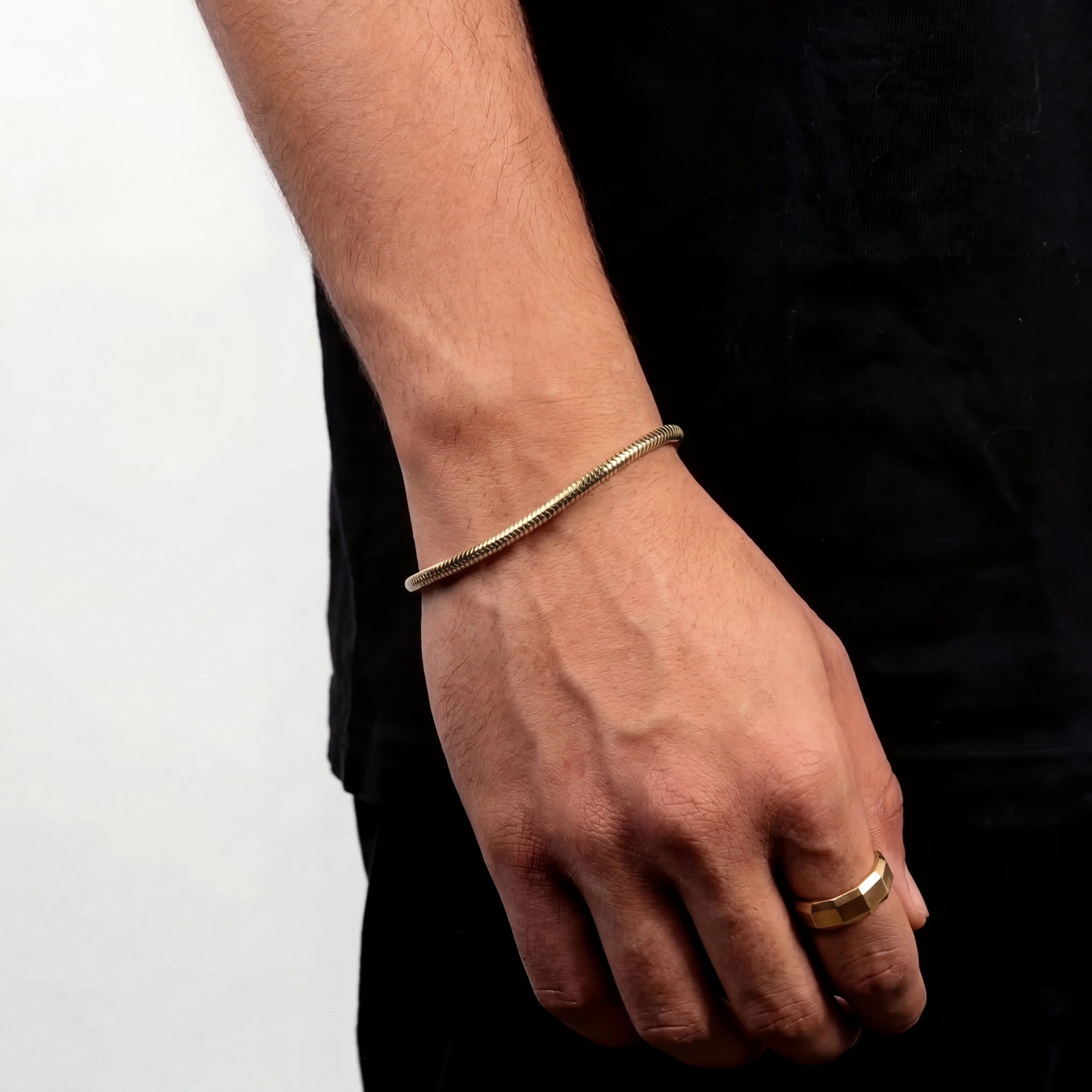 Snake Bracelet 3MM (Gold) - Image 2